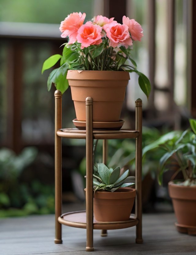 diy-plant-stand-outdoors