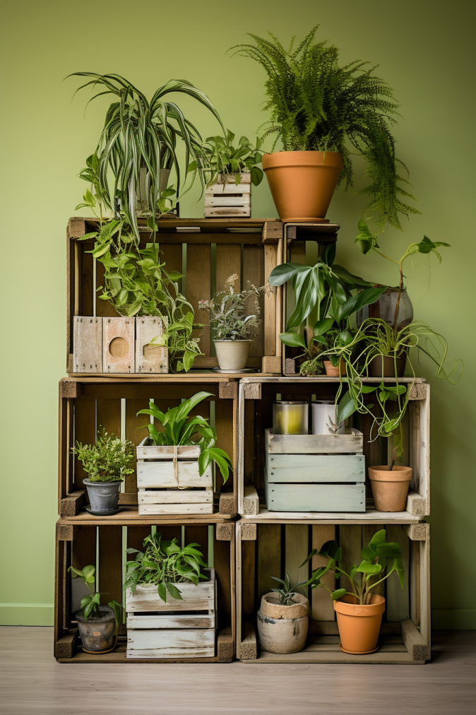 indoor_plant_shelf_wooden_crates_or_pallets_upcycled