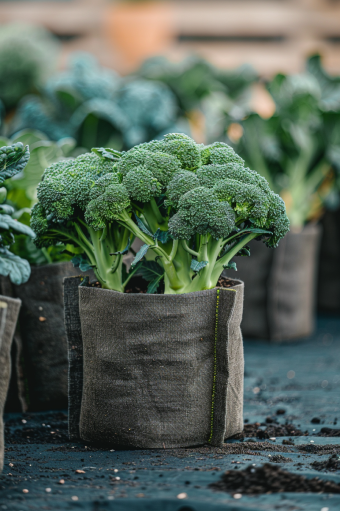 diy_broccoli_planters_fabric_grow_bags