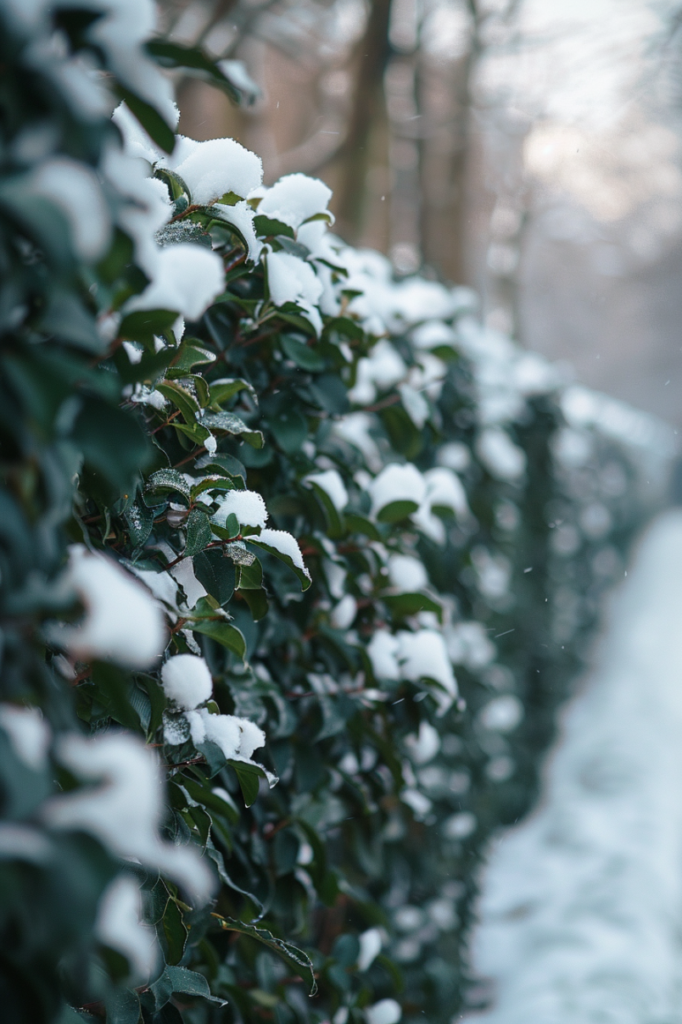 privet-hedge-in-winter