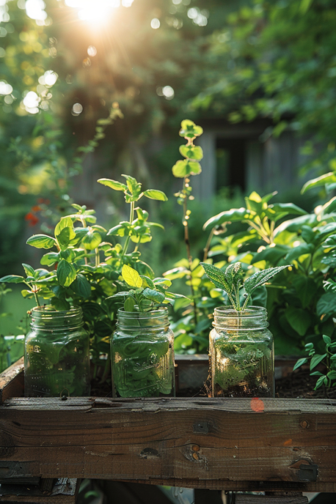 diy-herb-garden-with-mason-jars
