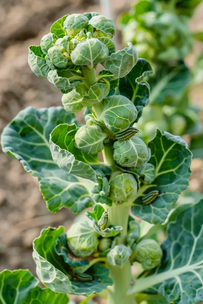 cabbage-worms-on-brussel-sprouts