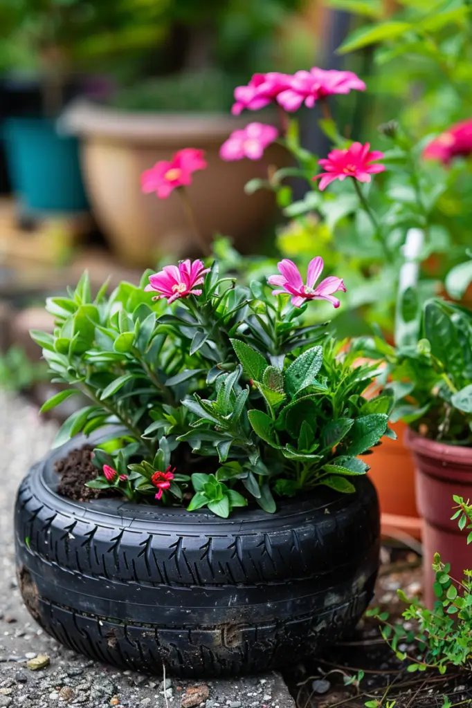 diy-upcycled-tire-planter