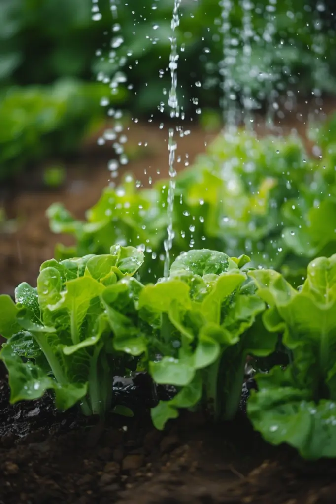 watering-lettuce-in-garden