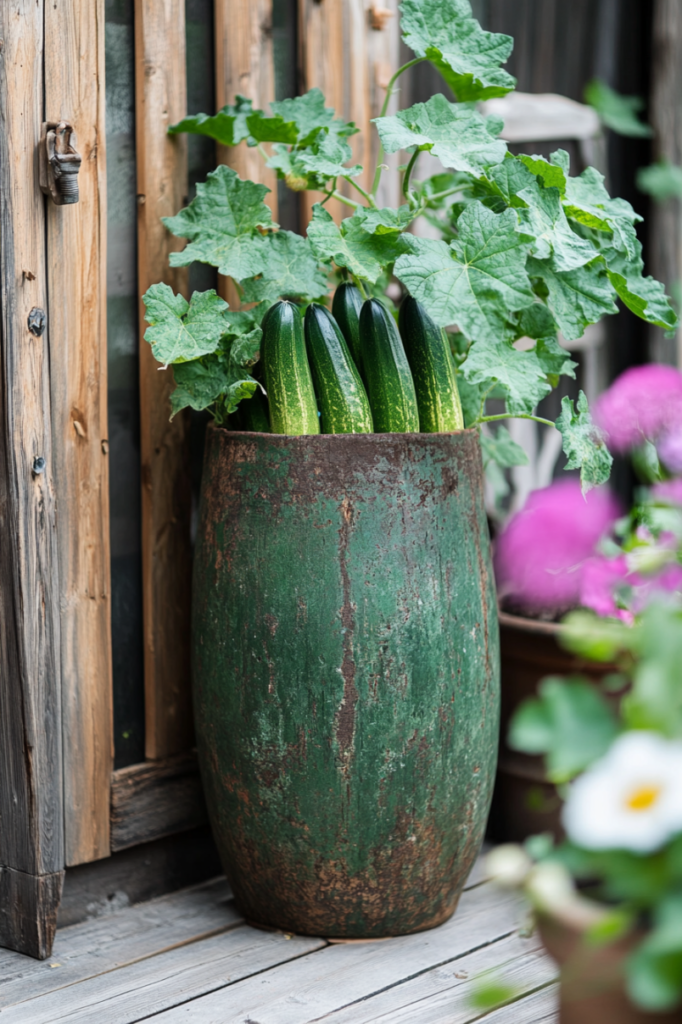 diy-cucumber-planter