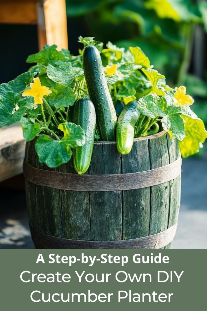 diy cucumber planter