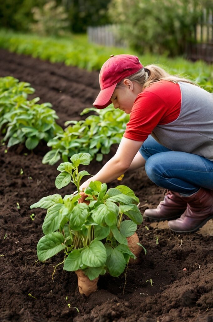 fertilizing-potato