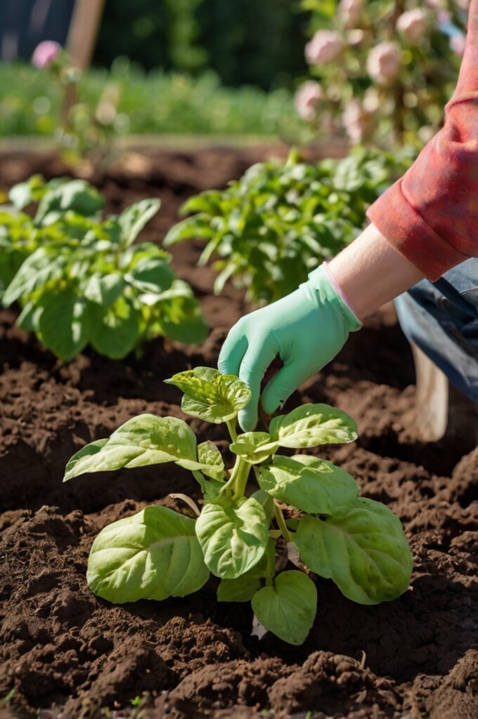 fertilizing-potato