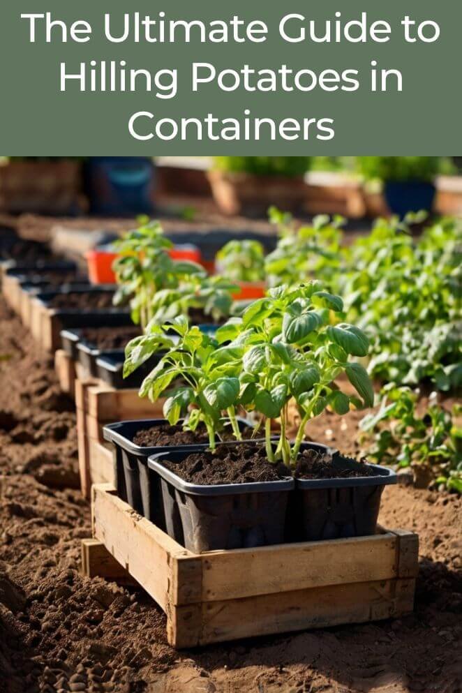 hilling potatoes in containers