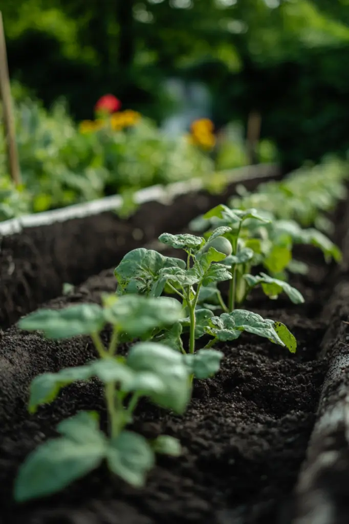 hilling-potatoes-in-raised-beds