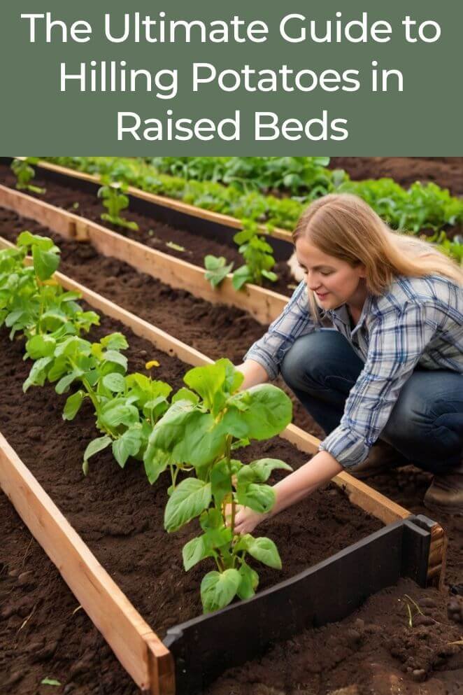 hilling potatoes in raised beds