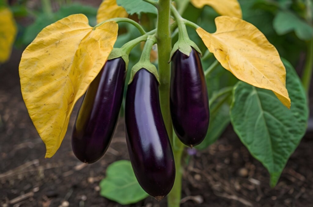 eggplant-yellow-leaves