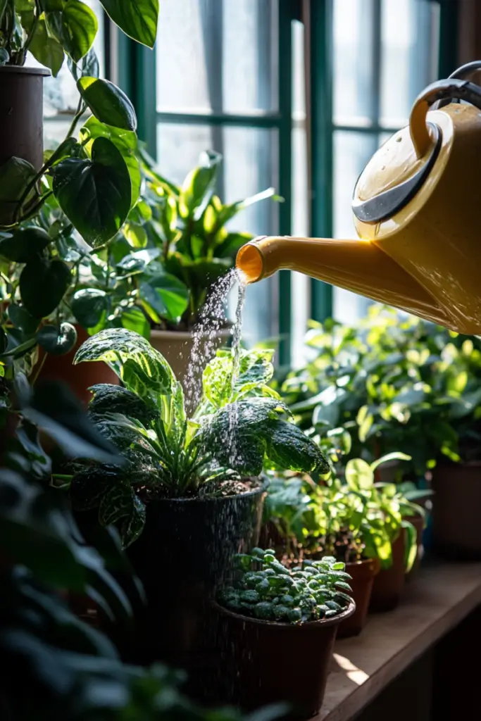 watering-plants-indoors-during-winter