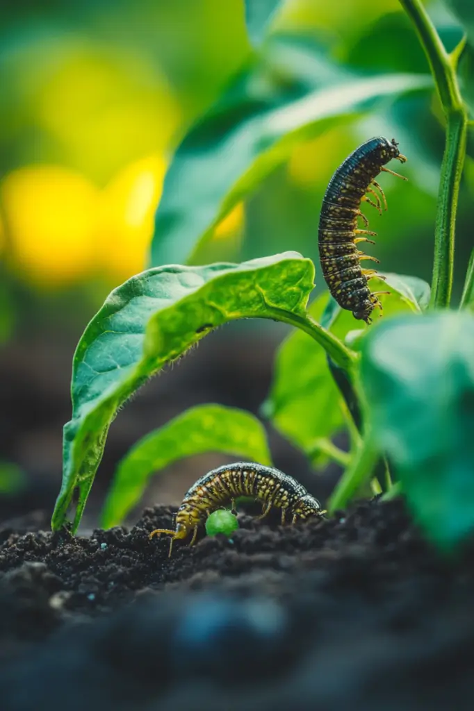 cutworms_on_pepper_plants