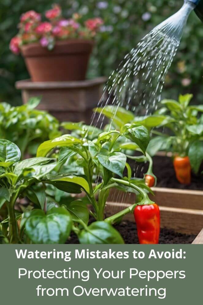 watering pepper plants