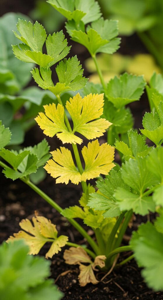 celery-leaves-turning-yellow