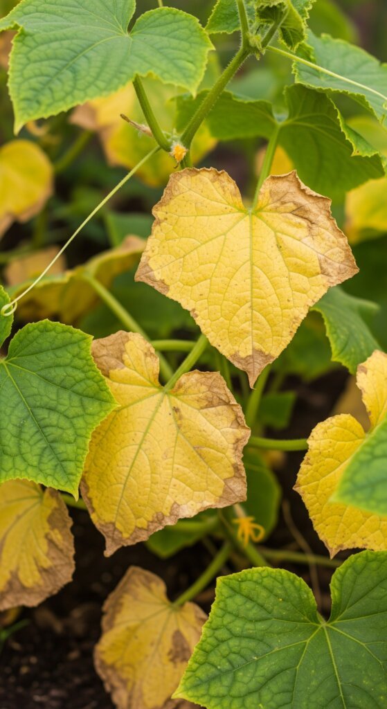cucumber-leaves-turning-yellow