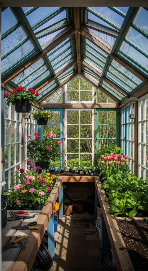 diy-greenhouse-from-old-windows
