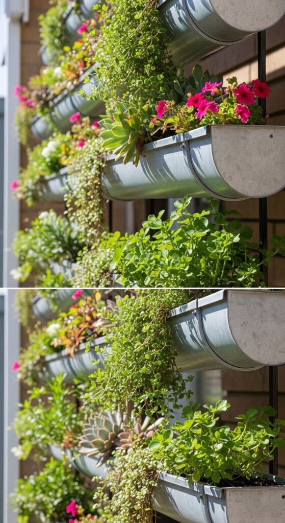 diy-hanging-gutter-garden