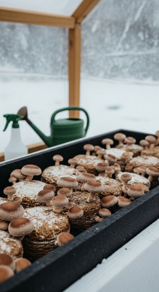 winter-mushroom-growing