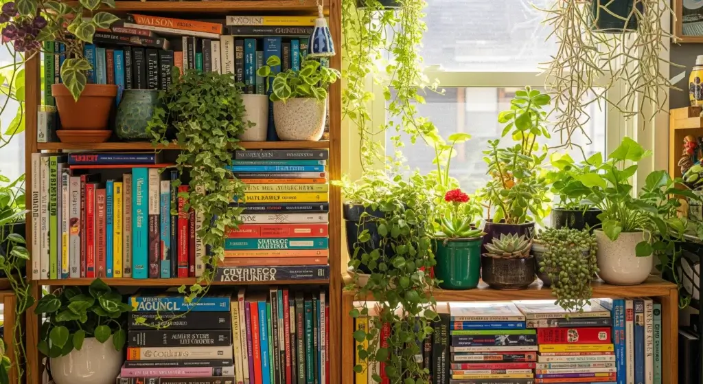 DIY Bookshelf Garden