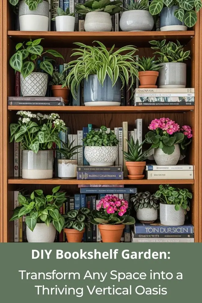 DIY Bookshelf Garden