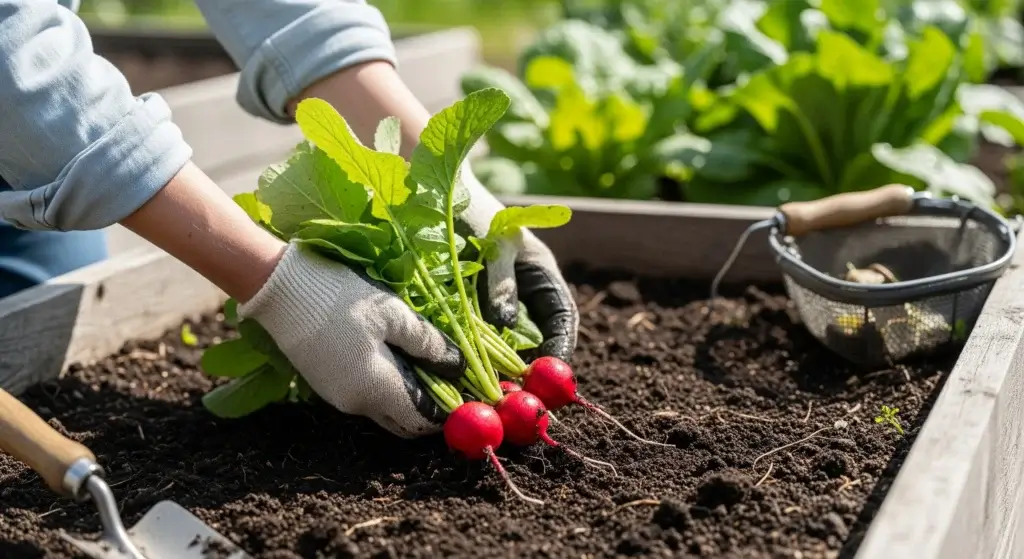 Radishes gardening